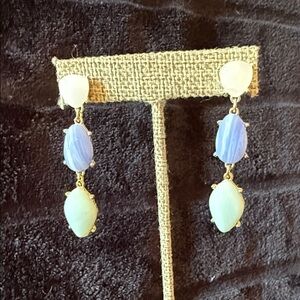 Park Lane Blue and Mint Drop Earrings